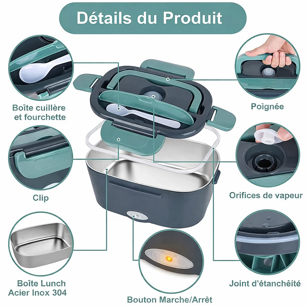 THERMOBOX PRO™ – Lunch Box Chauffante Électrique Portable