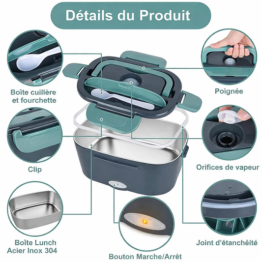 THERMOBOX PRO™ – Lunch Box Chauffante Électrique Portable