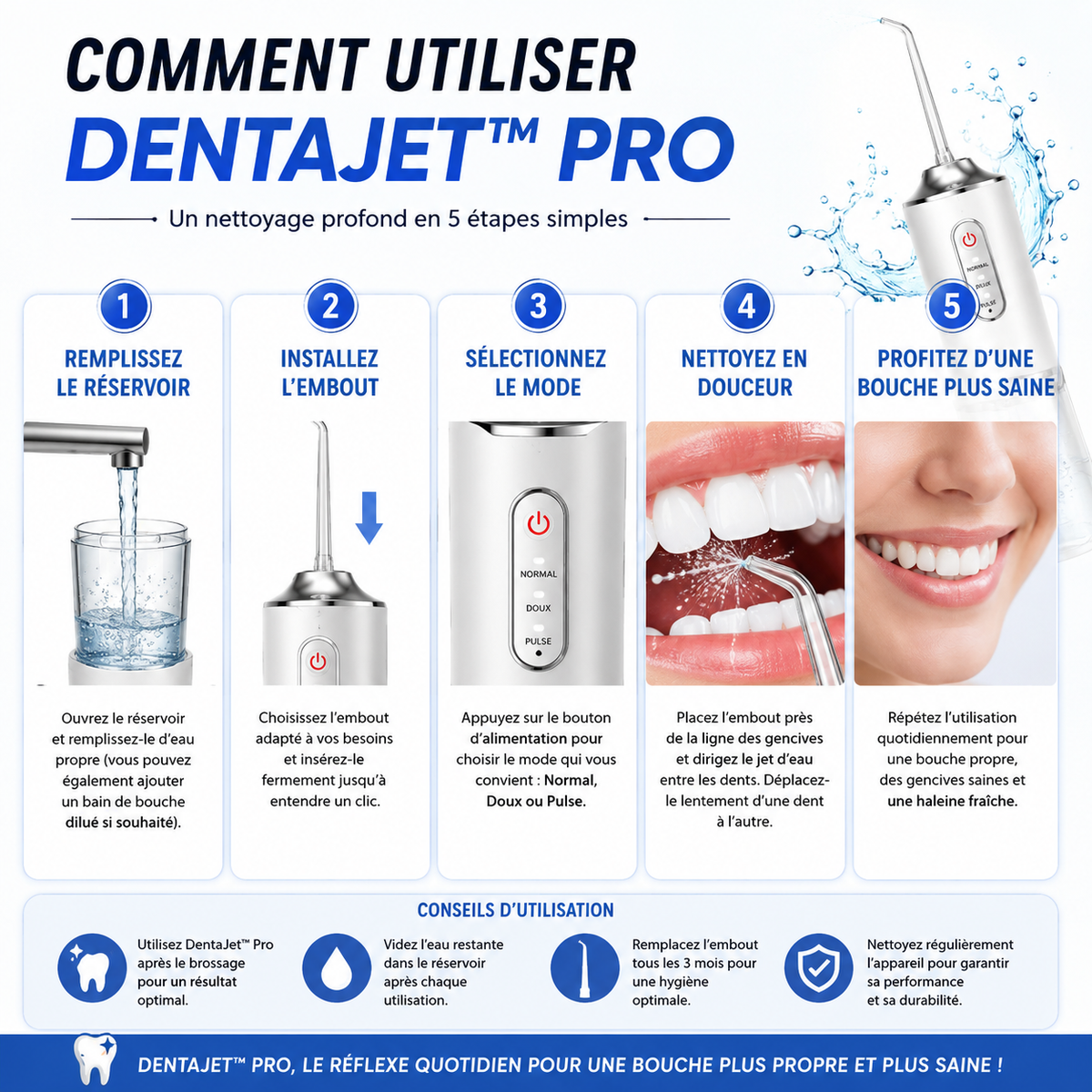DentaJet™ Pro - Le nettoyage bucco-dentaire Premium